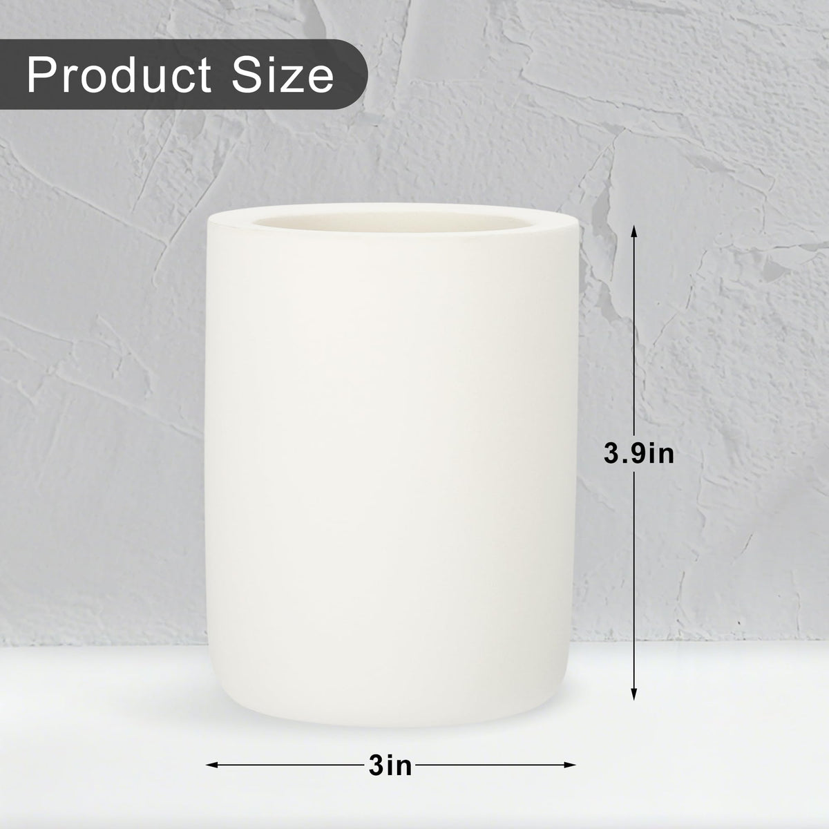 RENEWREVITAL Toothbrush Holder, Diatomite Bathroom Organizer, Toothbrush & Toothpaste Holder Cup, Vanity Storage Solution for Bathrooms, Beige, 1Pc