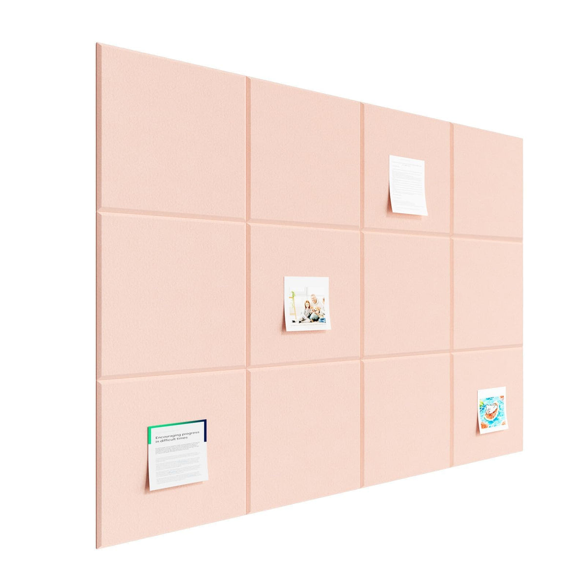 Baysola Felt Bulletin Board Panels 48 x 36 Inch Self Adhesive Wall Tiles Cork Board Alternative for Office Classroom Photos Notes 12 Pack