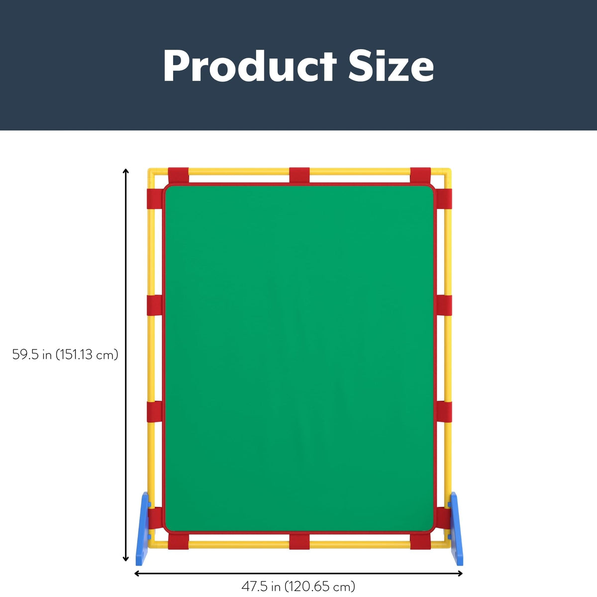 Children's Factory Big Screen PlayPanel, Kids Room Divider, Classroom Privacy Screen, Cantilever Feet Included, Green