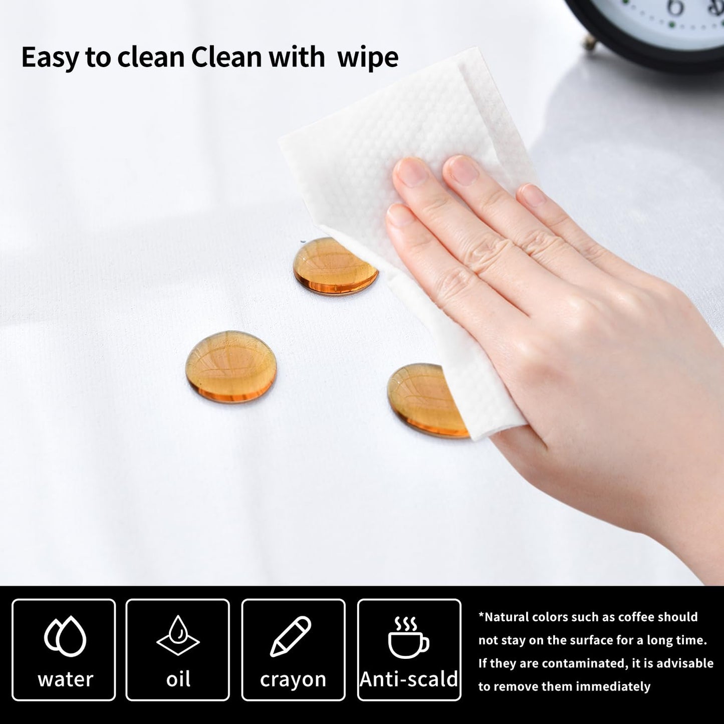 LBJFYHJN Clear Desk Mat, Non-Slip PVC Desk Protector Mat with Round Edge, Heat Resistant & Waterproof Clear Desk Writing Mat for Home and Office (27.6''*15.7'')