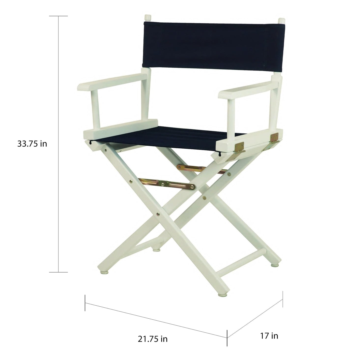 Casual Home 18" Director's Chair White Frame with Royal Blue Canvas