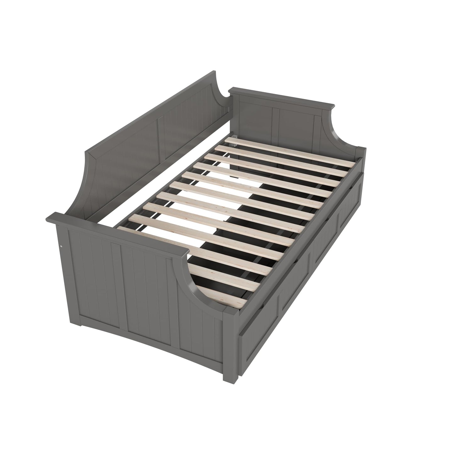 AFI Cambridge Twin Wood Daybed with Set of 2 Drawers in Grey