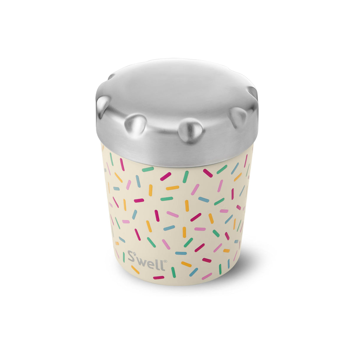 S'well Stainless Steel Ice Cream Chiller, 16oz, Sweet Sprinkle, Triple Layered Vacuum Insulated Container Keeps Ice Cream Frozen For Up To Four Hours, BPA Free