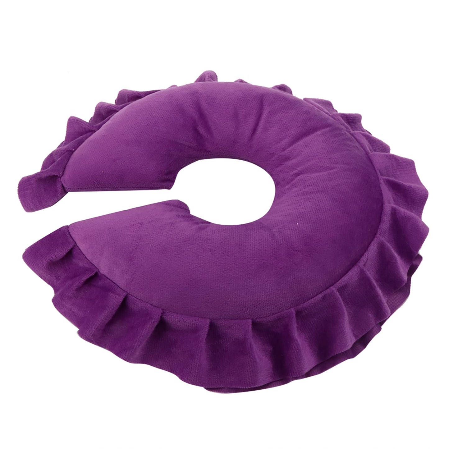 FILFEEL U Shaped Neck Support Cushion, Soft Face Pillow Cushion, SPA Salon Massage Bed U Shape Detachable Face Pillow, Travel Flight Neck Pad (U-Shaped Pillow-)