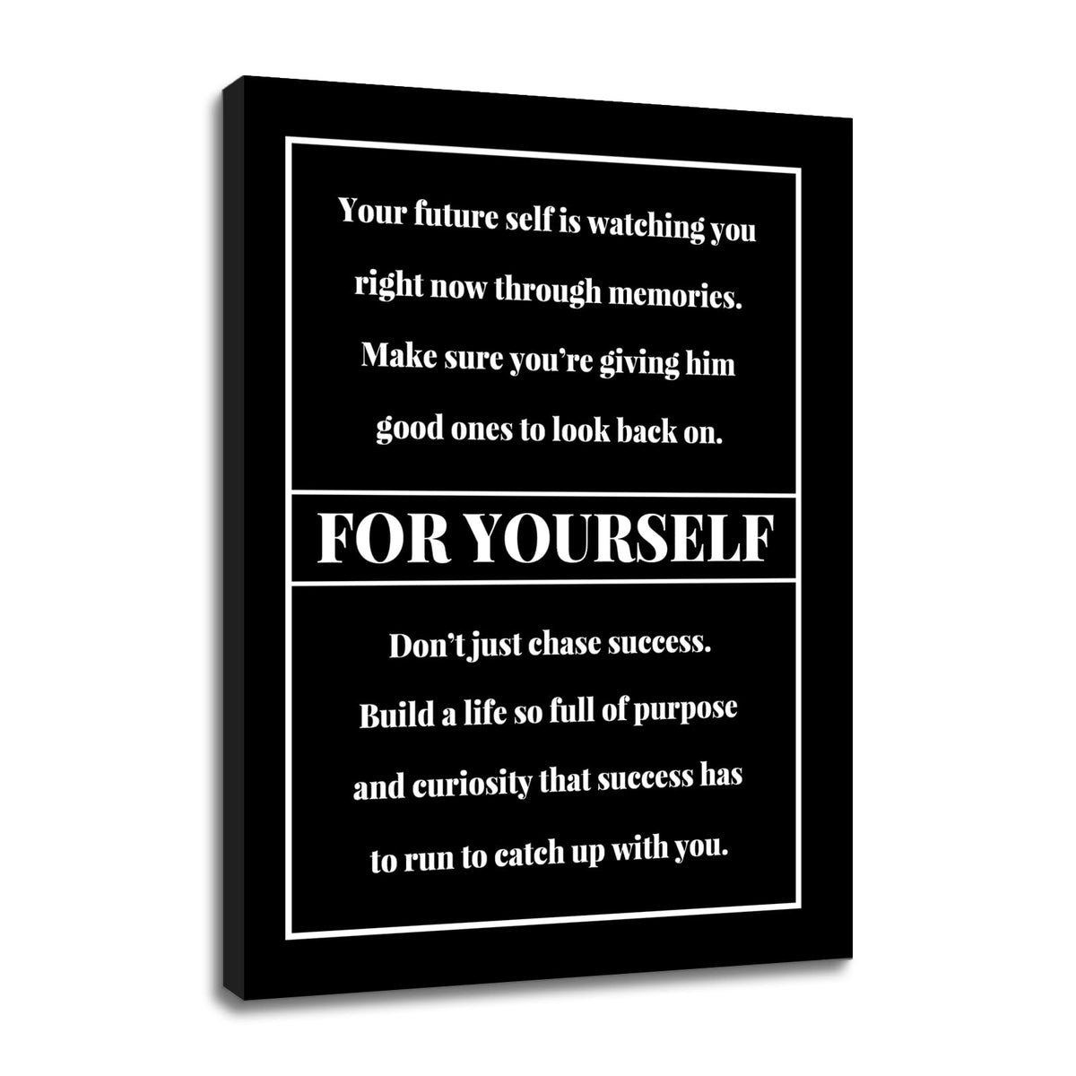 Motivational Canvas Wall Art For Yourself Entrepreneur Quotes Poster Print Inspirational Pictures Painting for Office Class Room School Wall Decoration Stretched and Framed [18''Wx24''H]