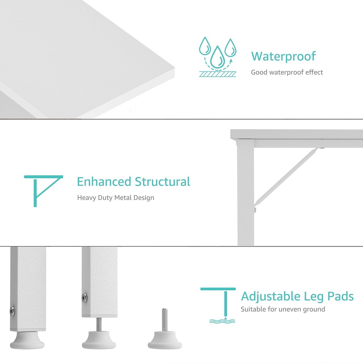 Lufeiya White L Shaped Computer Desk with Power Outlet Shelves, 40 Inch Small Reversible Corner Desk for Small Space Home Office, L-Shaped Desk PC Desks, White