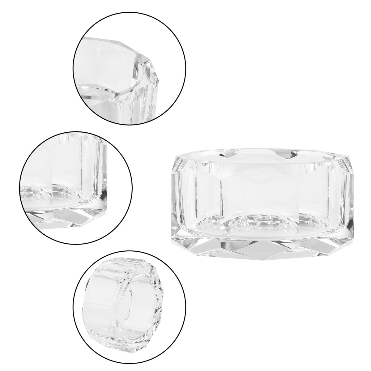 kitCom Crystal Candy Dish Hand-Cut Home Decorative Jewelry Box Candy Jar W 3.94" x H 1.97", Comes With Gift Box