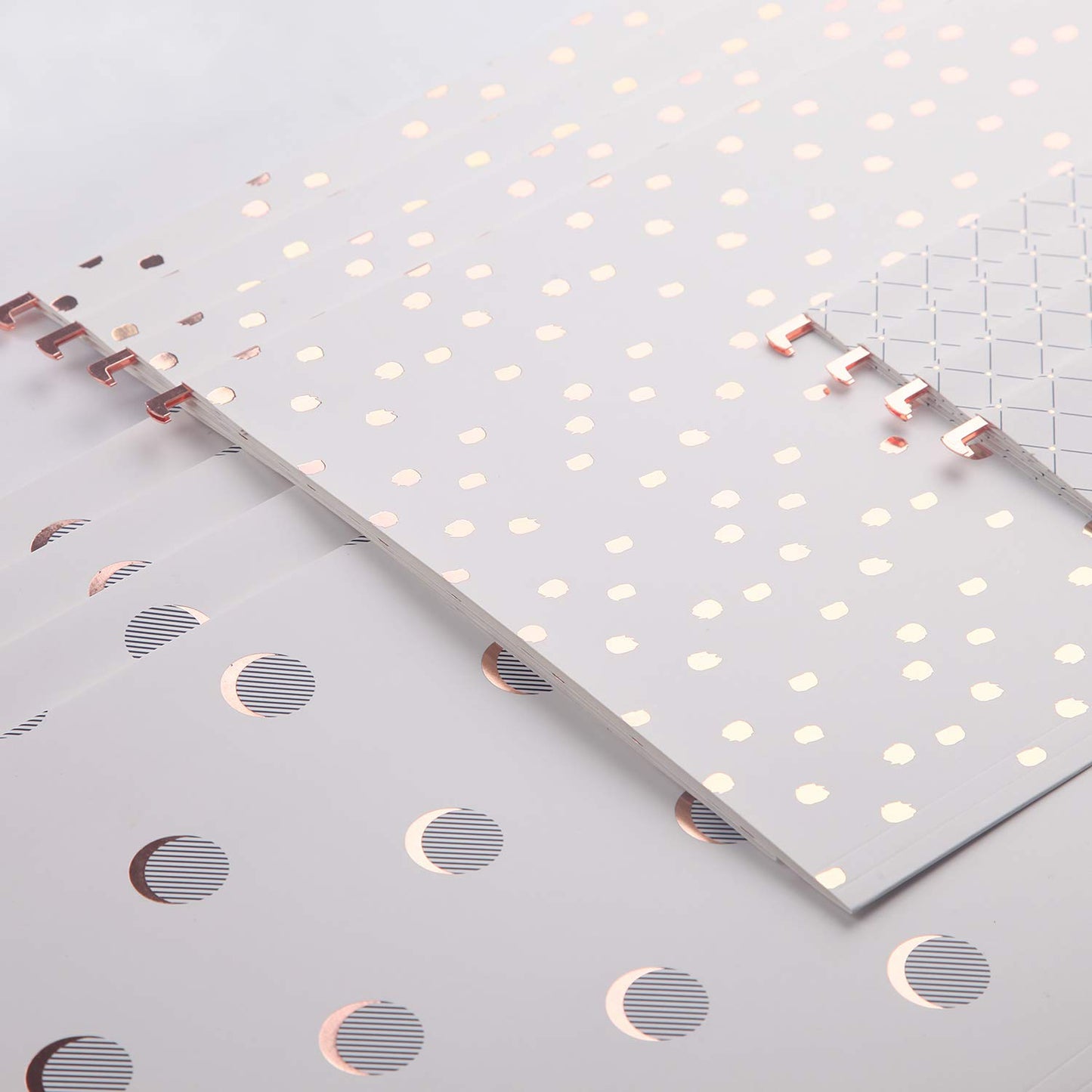 Y YOMA Rose Gold Hanging File Folders, Letter Size, 12 Pack Decorative Paper Hanging Folders with 1/5-Cut Adjustable Tabs, Desktop Filing Ideal for Home and Office Organization, 3 Design