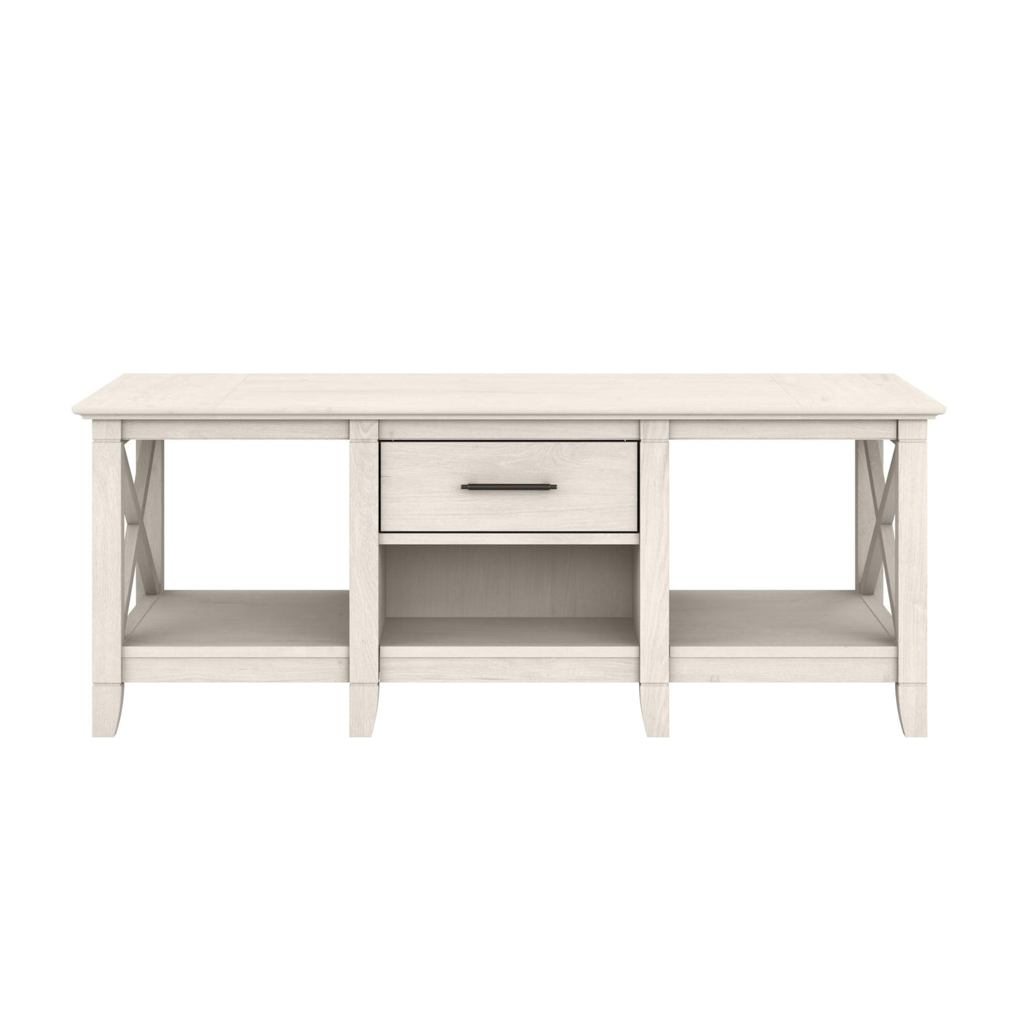 Bush Home Key West Coffee Table with Storage in Linen White Oak