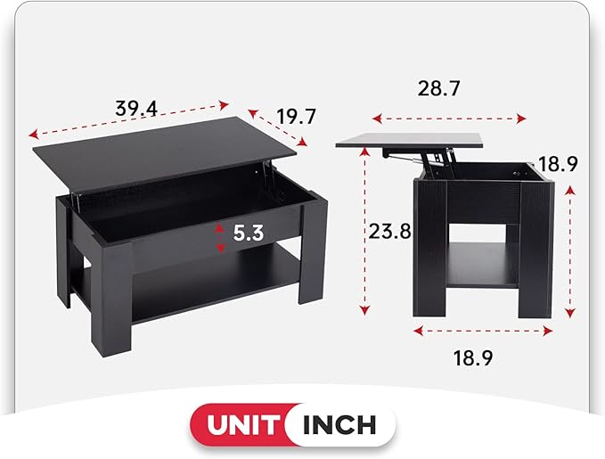 FDW 39.4" Lift Top Coffee Table