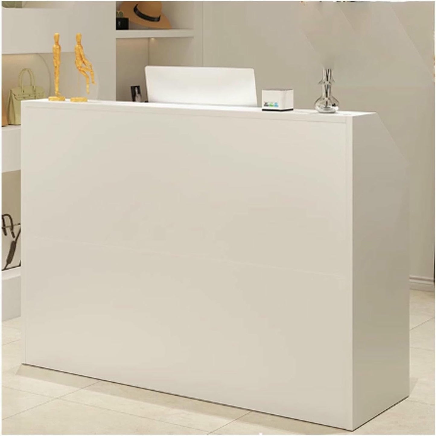 GFXYQPDNV Simple Front Desk Reception Counter, Modern Office Reception Desk with Lockable Drawer, for Store Hotel Office