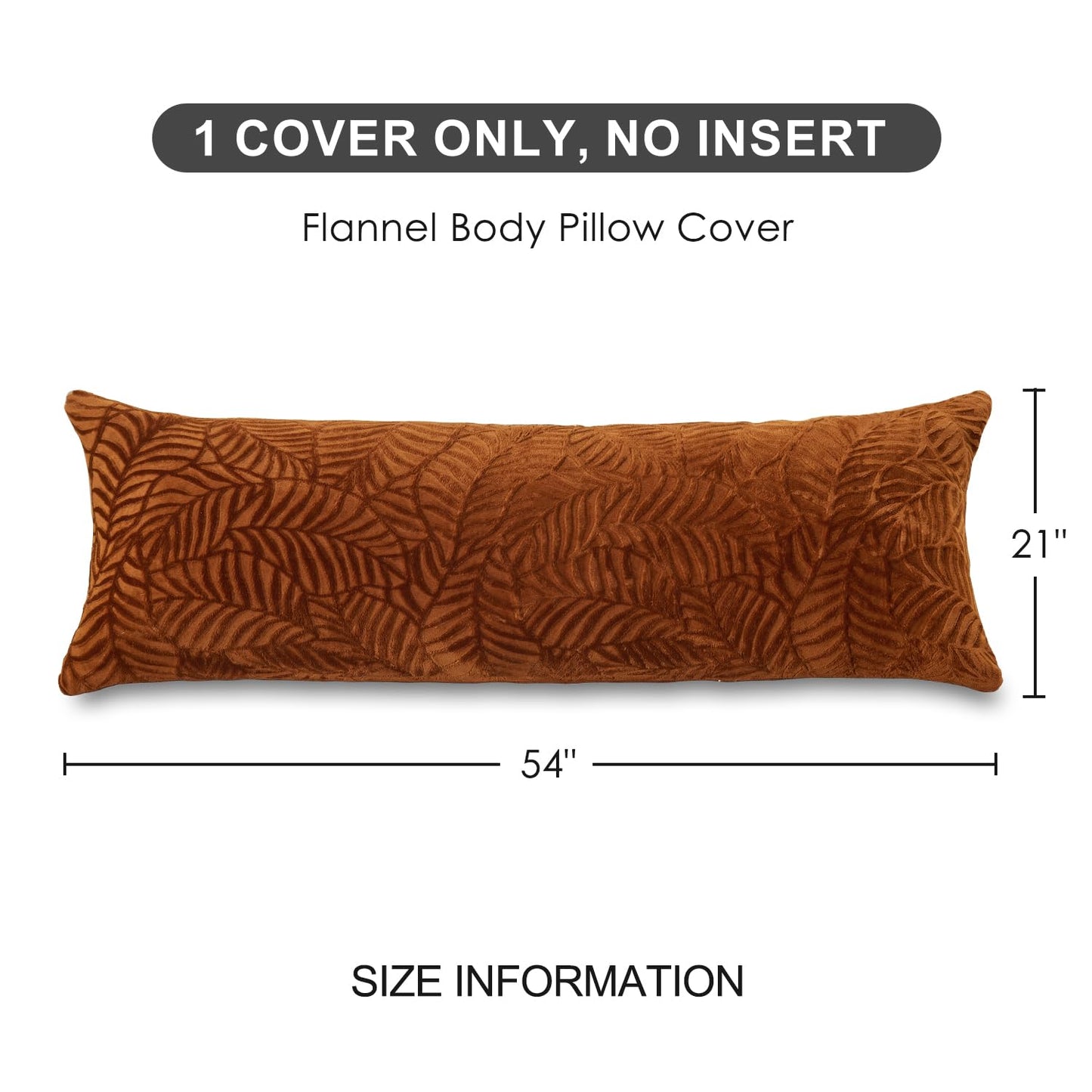 SOCHOW Leaves Textured Fleece Throw Blanket & Throw Pillow Covers & Body Pillow Cover, Caramel