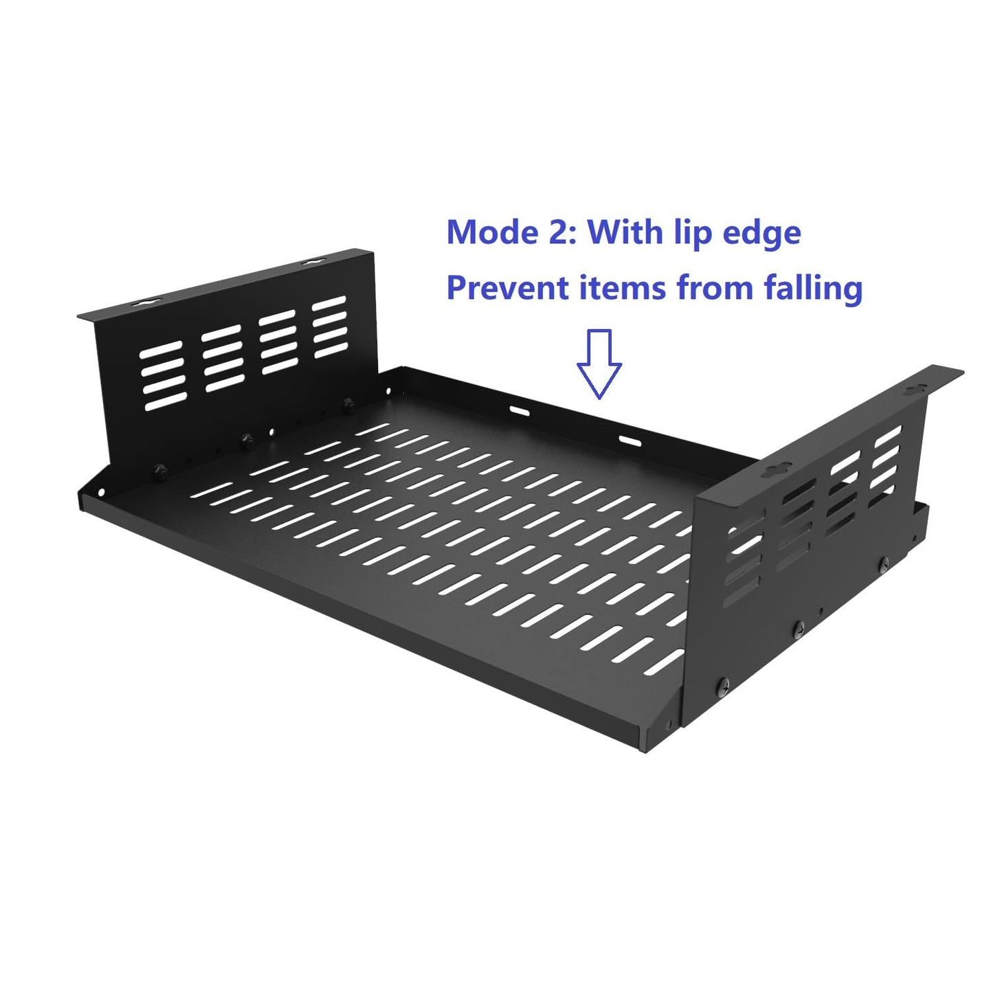 JINGCHENGMEI Under Desk Computer Mount for Small Form Factor SFF Computers and PCs,Using Space 17.3" x H 4" x D 12", Compatible with PlayStation 4, PS4 Slim, PS4 Pro,Gaming Under Desk(4inch High)