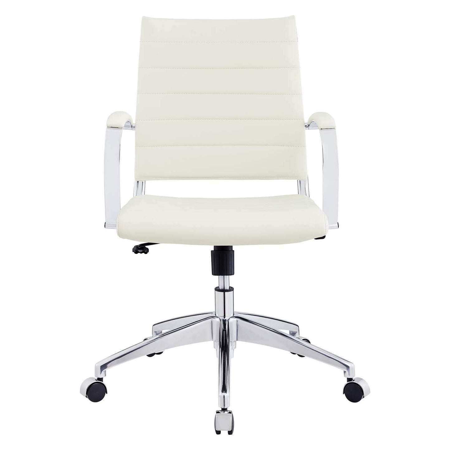 Modway Jive Ribbed, Mid Back Office Chair, White