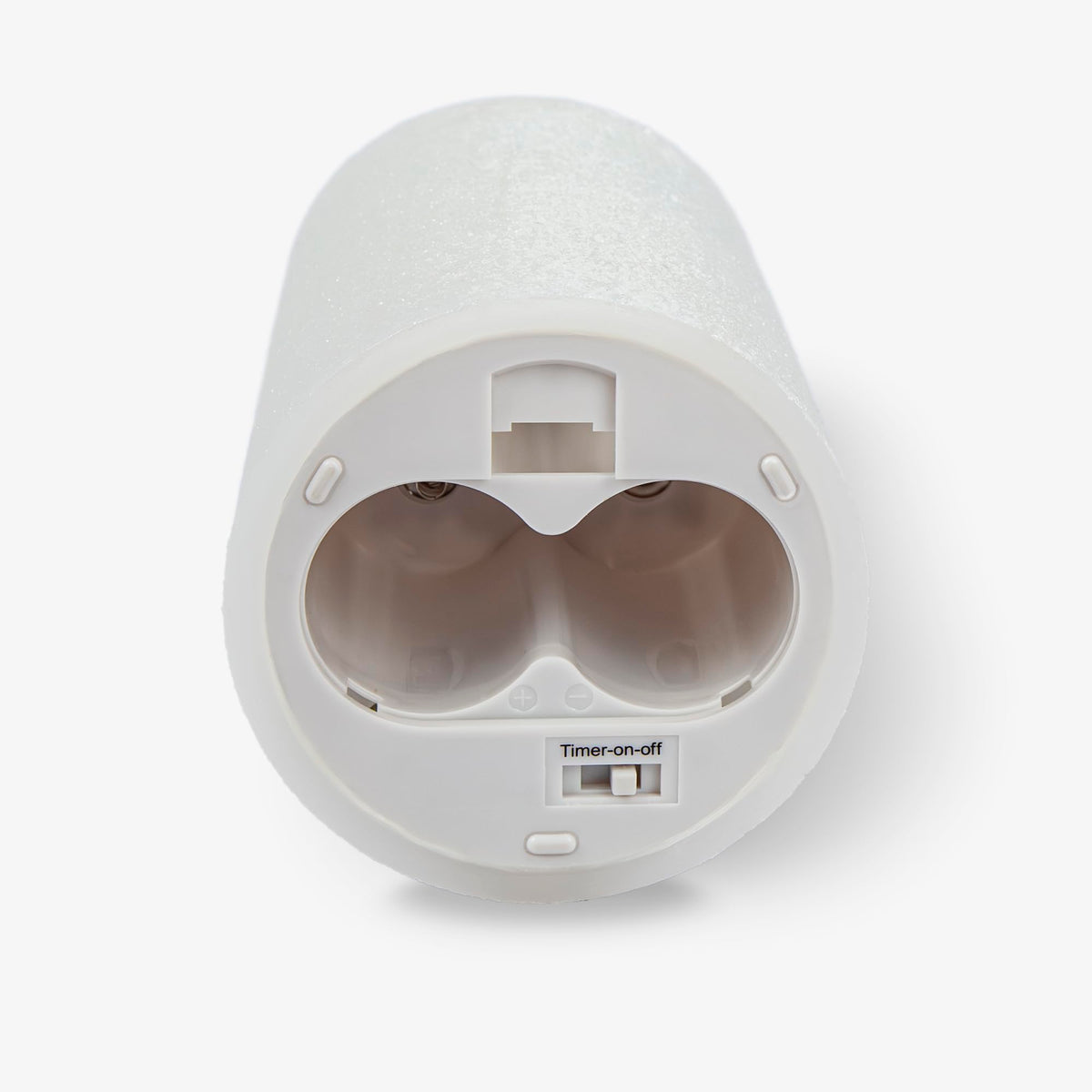 Luminara Glitter Flameless Candle Pillar (White, 3.5" x 7")