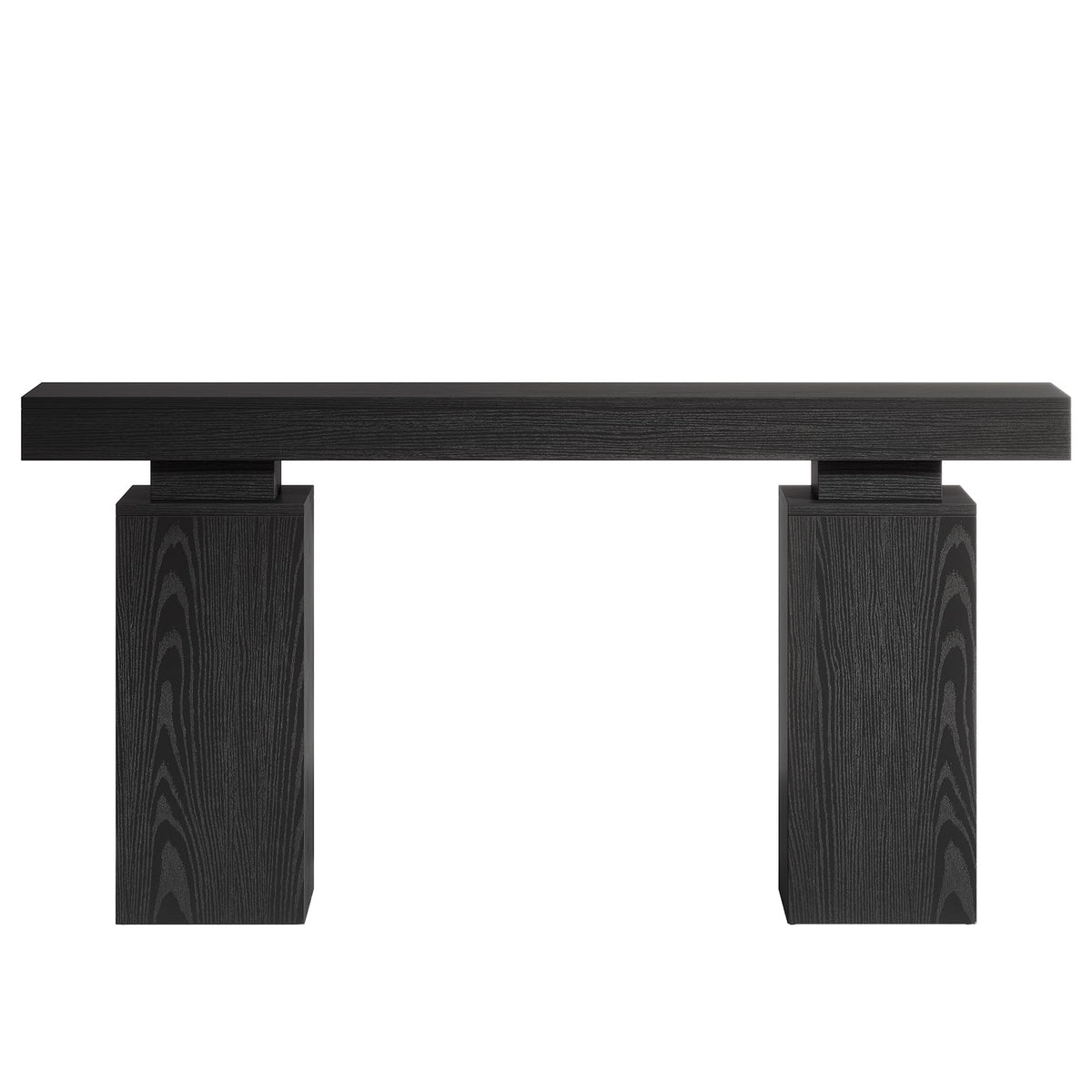 Tribesigns 63-Inch Long Console Table, Farmhouse Entryway Table Behind Couch, Wooden Foyer Stand Entry Station, Modern Hallway Accent Furniture for Living Room Decor, Entrance, Black