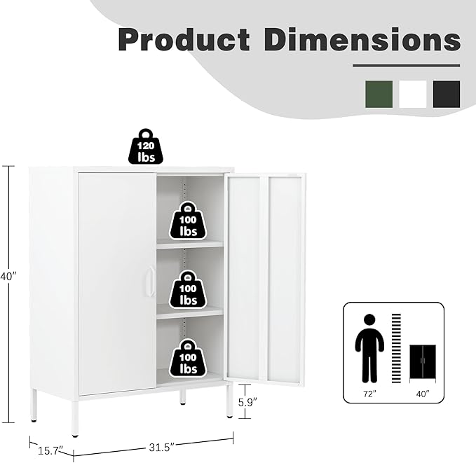Bevivog Metal Locker Cabinet