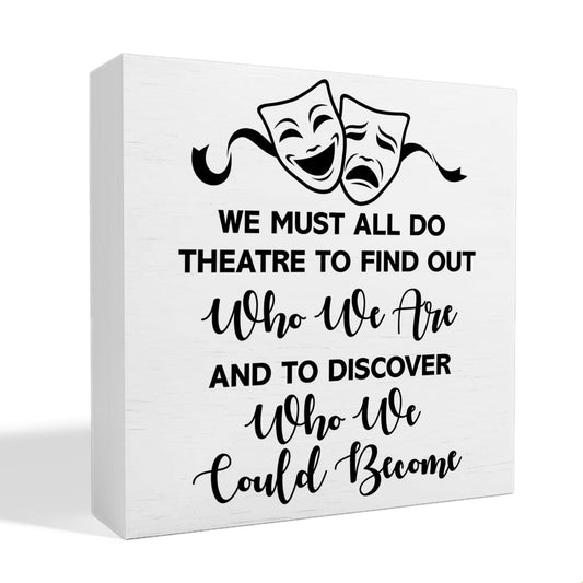 Theater Gifts Musical Theatre Gifts for Theater Lover Actor Actress Director Performers Home Office Room Desk Decor Wooden Box Sign