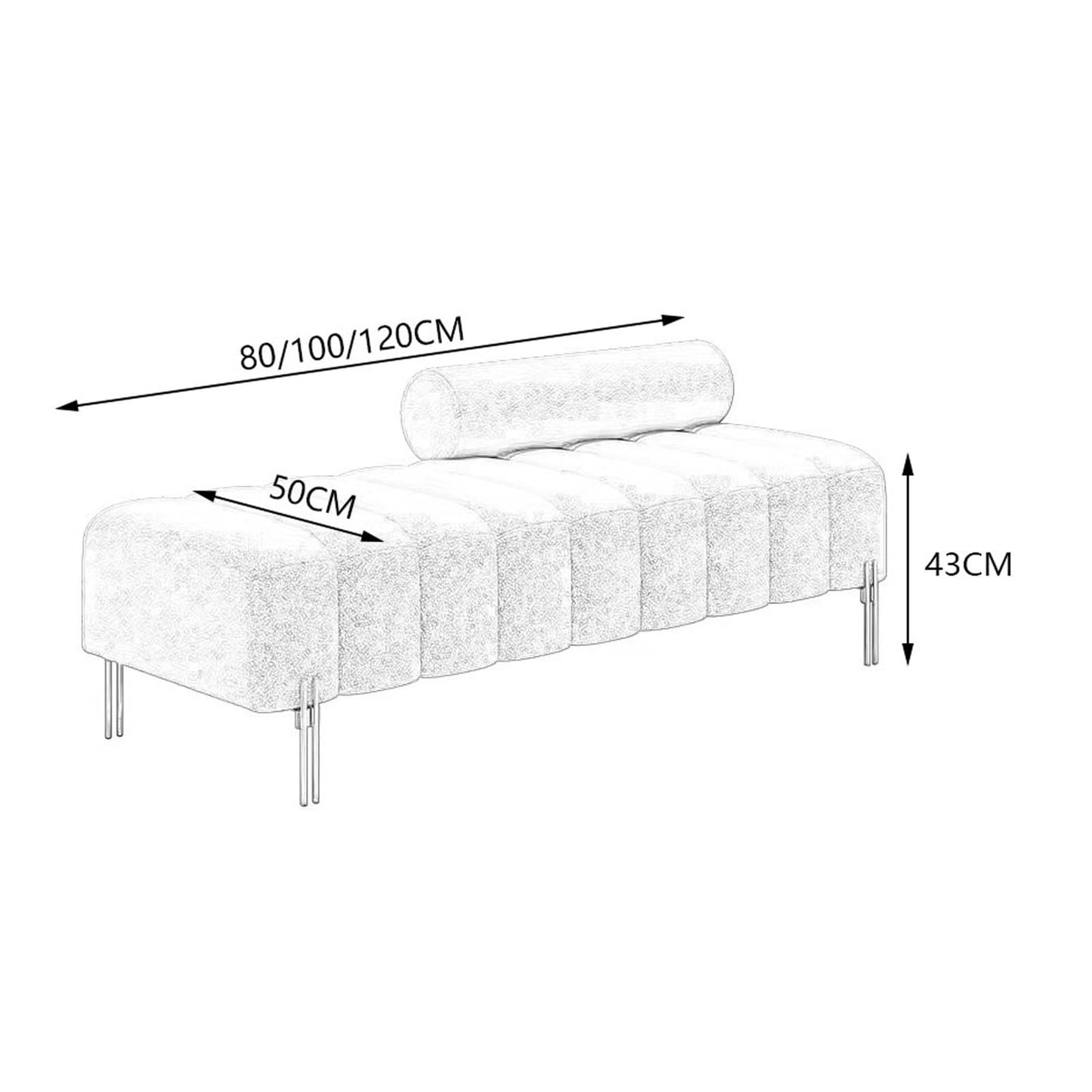 Living Room Upholstered Long Bench Velvet Entryway Shoe Bench Sofa Footstool Cloakroom Bench for Dressing Room End of Bed Office