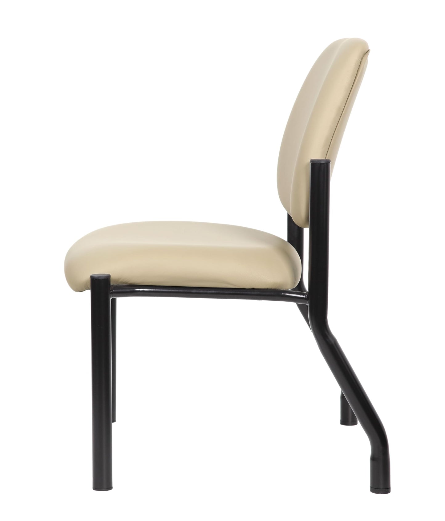 Boss Armless Guest Chair, 400 lb. Weight Capacity, Beige