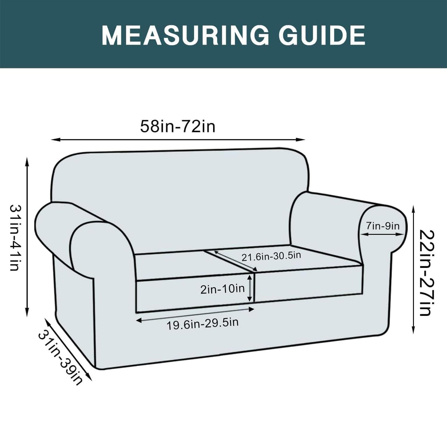 FantasDecor 3 Piece Sofa Covers Velvet for 2 Cushion Couch Stretch Loveseat Slipcover with Individual Seat Elastic Furniture Protector for Pets (Loveseat, Bronze Brown)