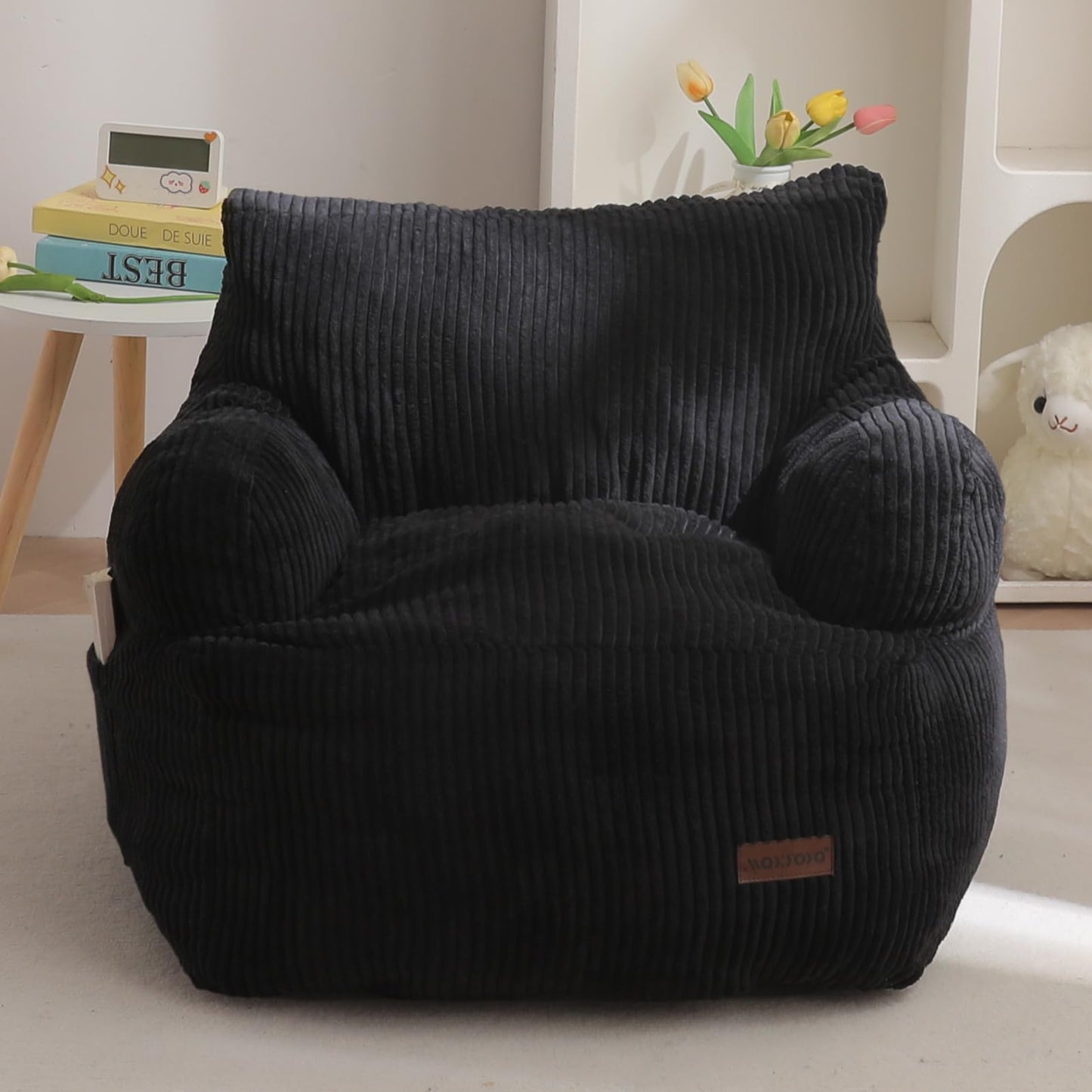MAXYOYO Kids Bean Bag Chair, Stuffed Toddler Bean Bag Sofa with Filler Bean Bag Chair for Boys and Girls, Lazy Sofa with Pocket Floor Chair for Gaming, Reading