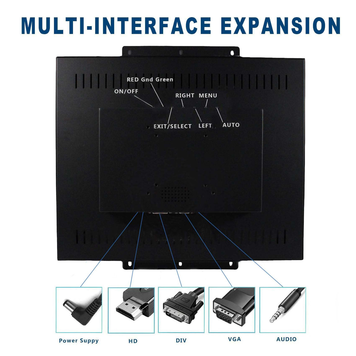 VSDISPLAY 19Inch LCD Monitor 1280x1024 High Brightness Display Support VGA/DVI Video Input,for Gaming/Industrial Secondary Monitor