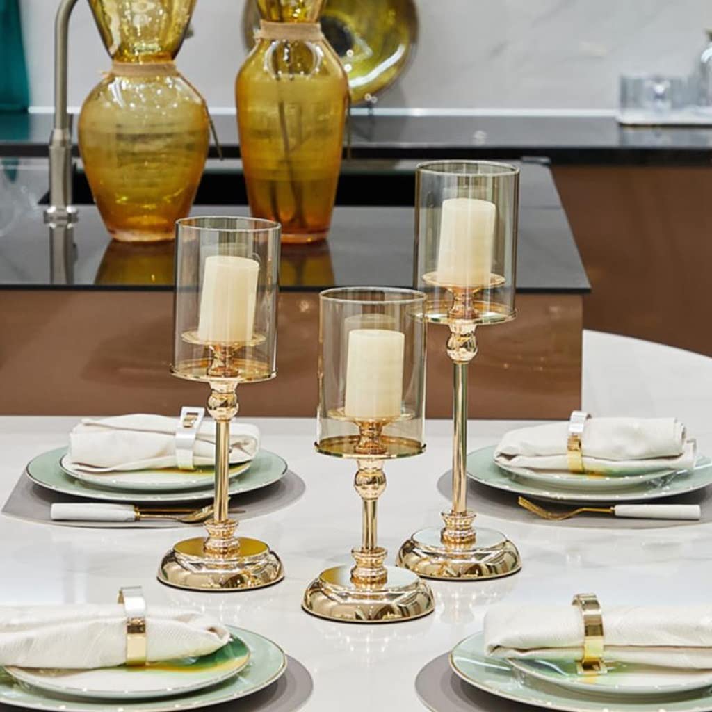 Candlestick Holders European Metal Crystal Candle Lantern Gold Candle Holders Wedding Centerpieces Center Table Candlesticks Parties Home Decor Candle Holders (Color : B)