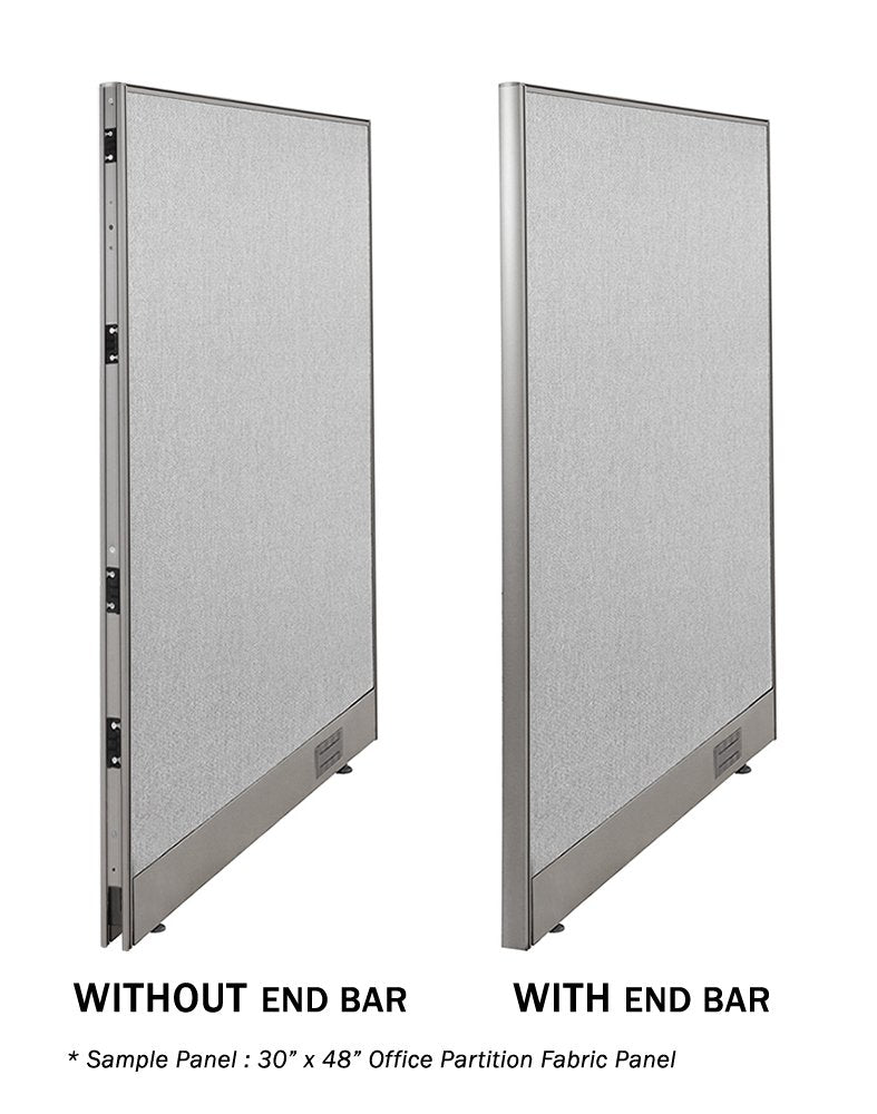 GOF Office Partition Single Panel (2 End Bars 72" h) 6ft
