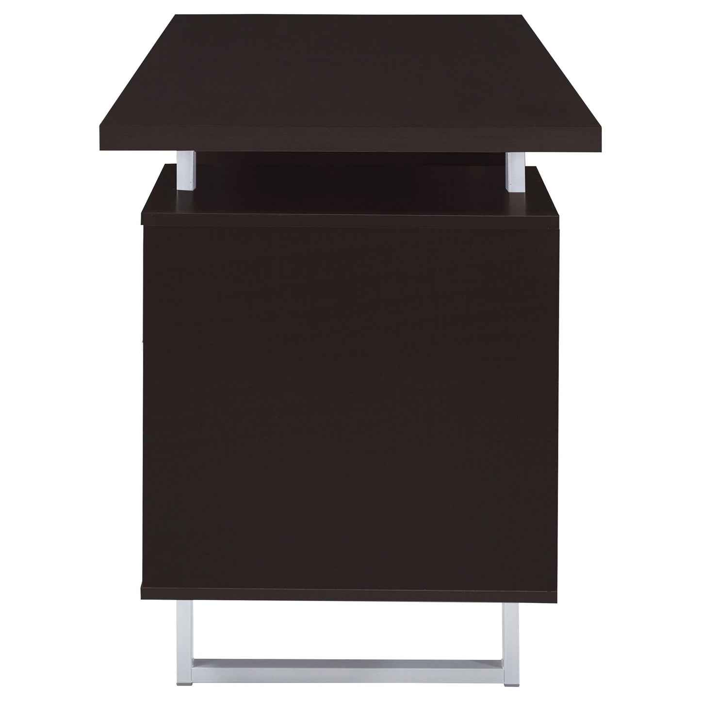 Coaster Home Furnishings - Lawtey - Engineered Wood - 60-Inch Computer Desk with File Cabinet and Standage Drawers, Metal Frame, Contemporary Style - Home Office - Cappuccino - 801521