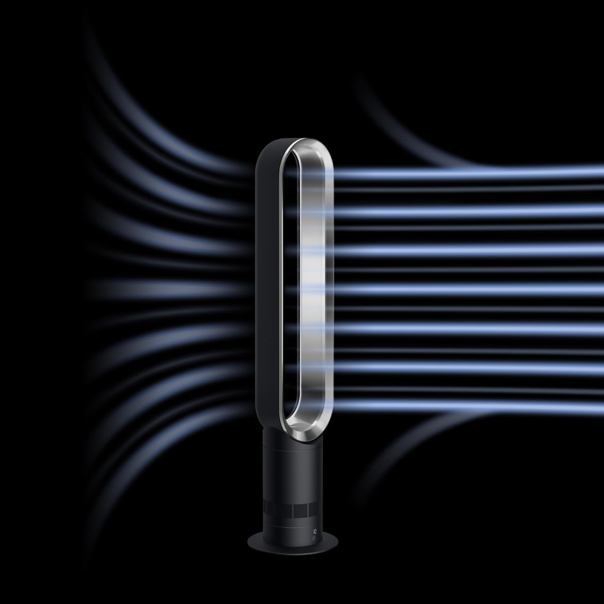 Dyson Cool AM07 Air Multiplier Bladeless Tower Fan, 70° oscillation, 10 levels (Iron/Blue)