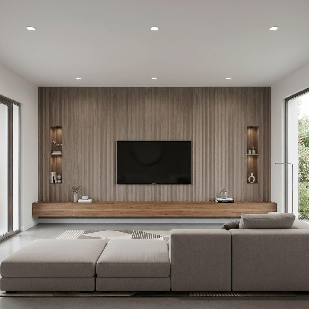 From Plain To Beautiful In Hours MG-2009-SAM-2p Rounded Mini Wood Slat Walls, Ash, 3 in x 12 in Sample (Pack of 2)