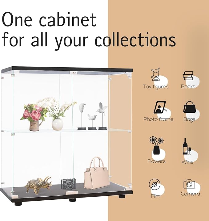 GDJAASJI Glass Display Cabinet