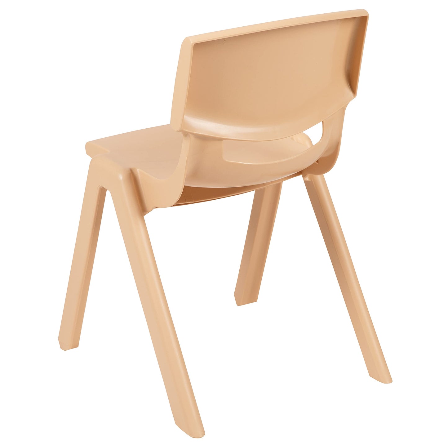Flash Furniture Whitney 2 Pack Natural Plastic Stackable School Chair with 13.25" Seat Height