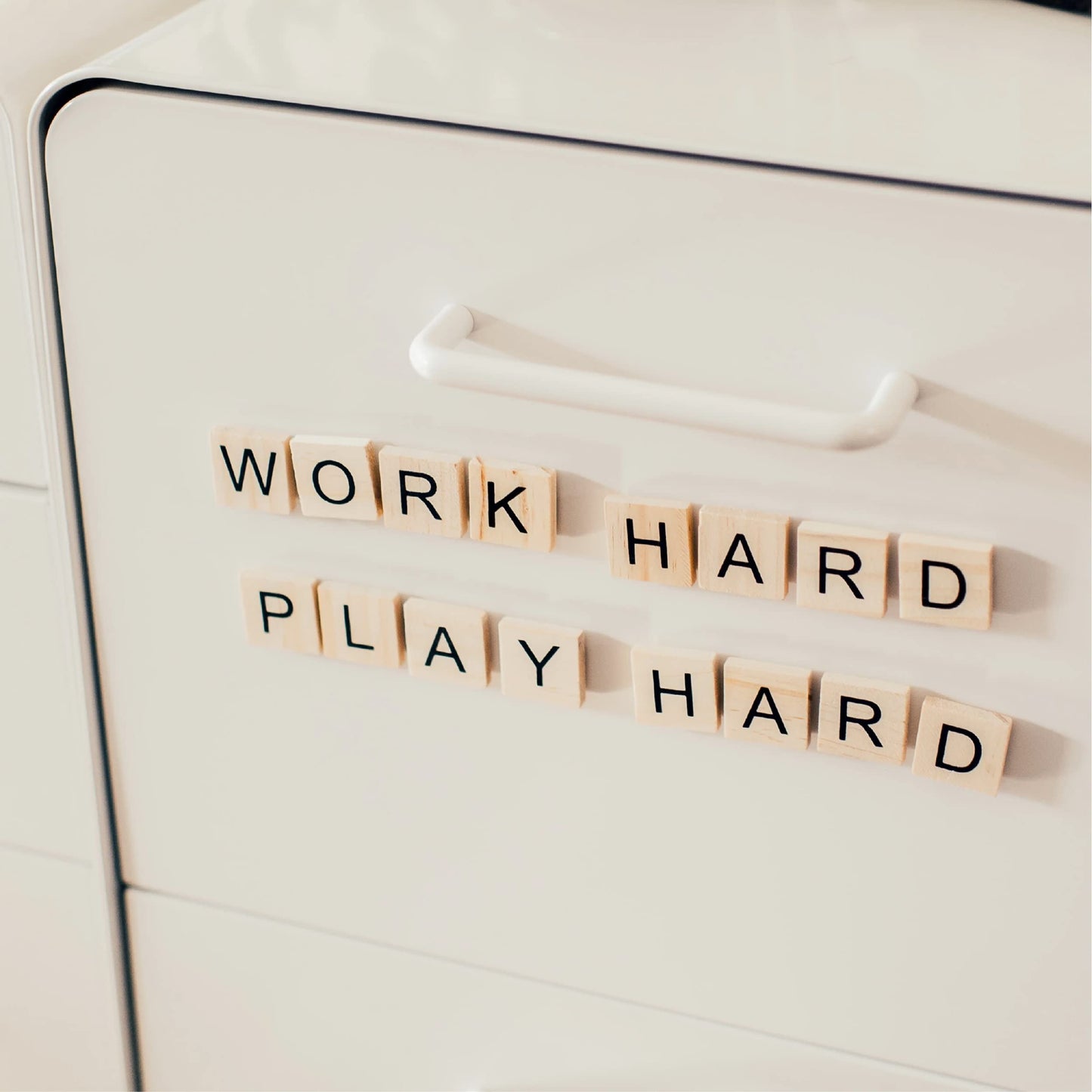 Stiles 100 Piece Magnetic Wooden Letter Tiles - Alphabet Magnets for Whiteboards, Refrigerators & Magnetic Letter Boards - Changeable Letters for Craft & Announcements, Natural