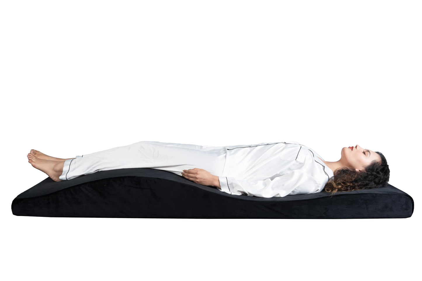 ENDELLE Lash Bed Topper,Curvy Massage Foam Cushion for Salon, Ergonomic Massage Topper with Removable Cover-70×23"