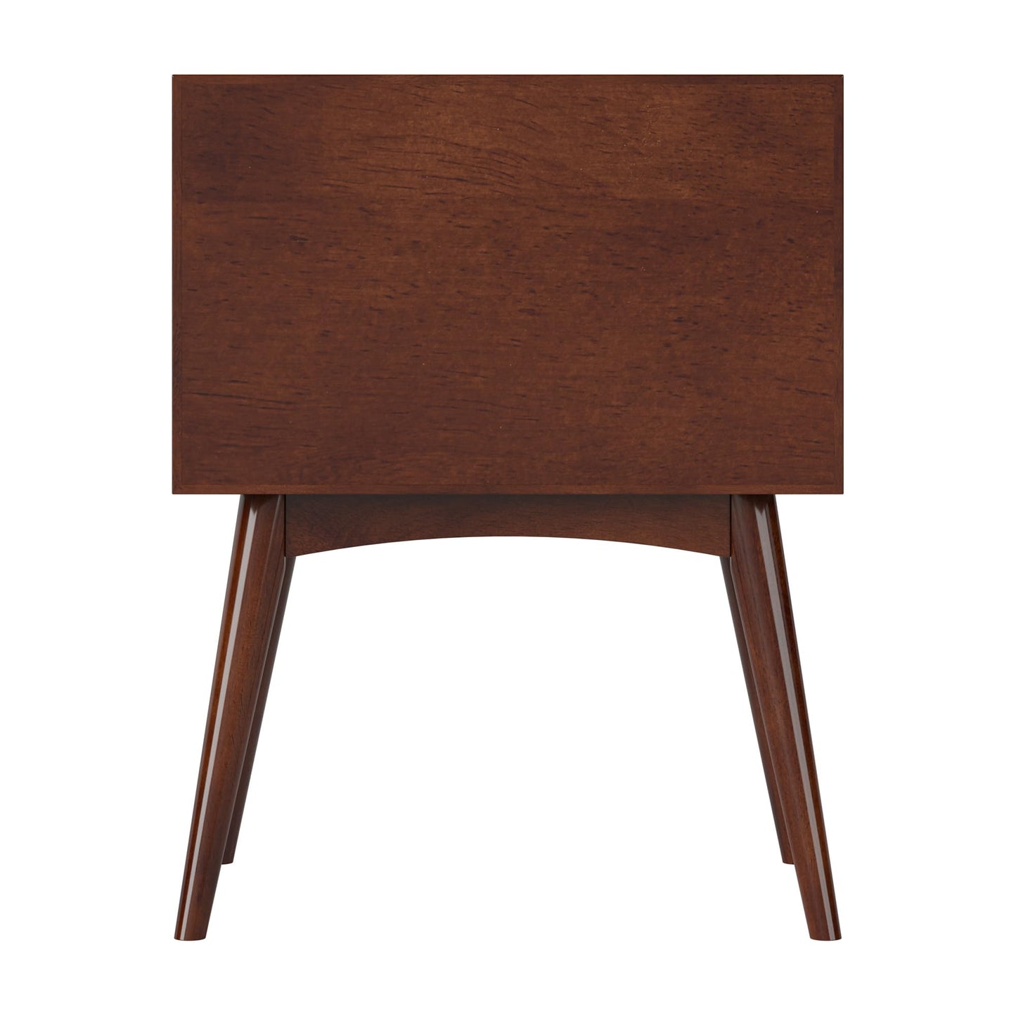 AFI, Pasadena Solid Wood Mid-Century Modern 2 Drawer Nightstand, Walnut