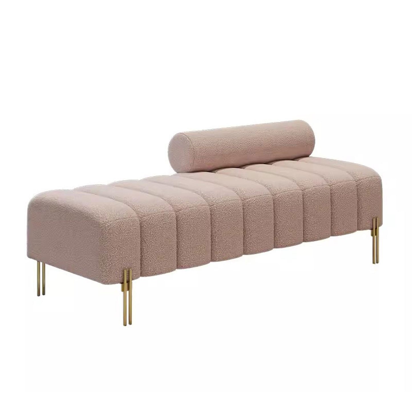 Living Room Upholstered Long Bench Velvet Entryway Shoe Bench Sofa Footstool Cloakroom Bench for Dressing Room End of Bed Office