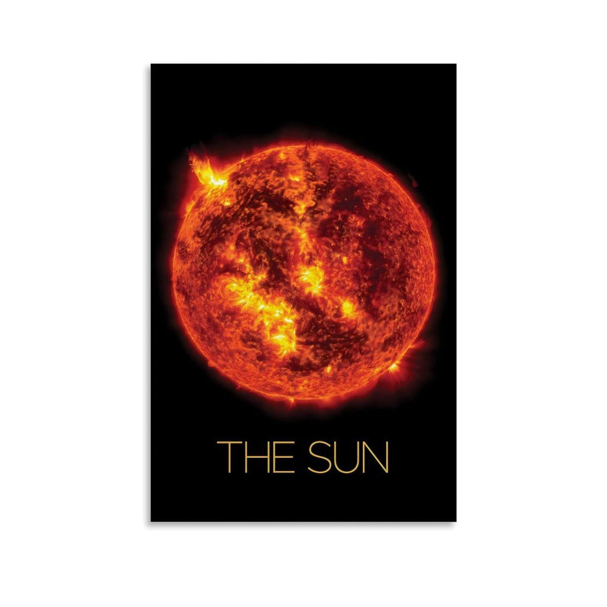 XIAOLOUTINYU Solar System Canvas Wall Art - The Sun star Space Poster for Kids Room Bedroom Classroom, STEM Educational Astronomy Decor, Science Gift for Boys Girls Teens, 12x18 Inch Unframed