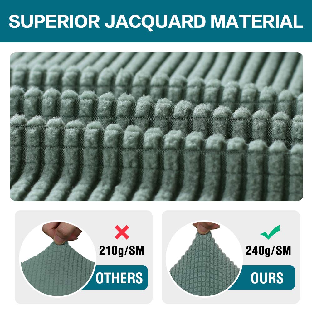 Turquoize Stretch Armrest Covers for Chairs and Sofas Couch Arm Covers for Sofa Spandex Jacquard Armrest Cover Anti-Slip Furniture Protector Armchair Slipcovers for Recliner Set of 2, Dark Cyan