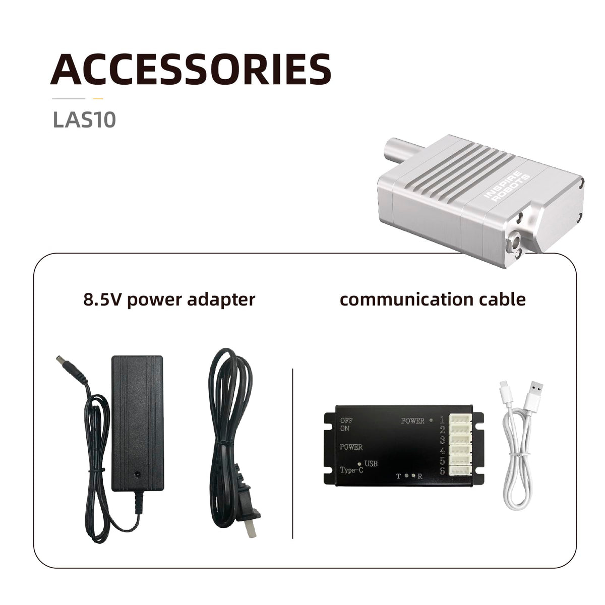 INSPIRE ROBOTS LAS High Precision Micro Linear Servo Actuator,Stroke 10mm,Force 23.6lbs(105N), Drive&Control Integrated| for Robotics,Industrial Automation,Biomedical Instrument,Education|LAS10-021D