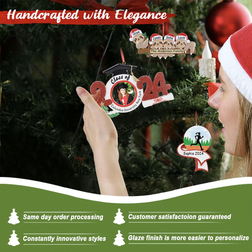 Mitten Snowman Christmas Tree Ornament Personalized Kids Winter Keepsake