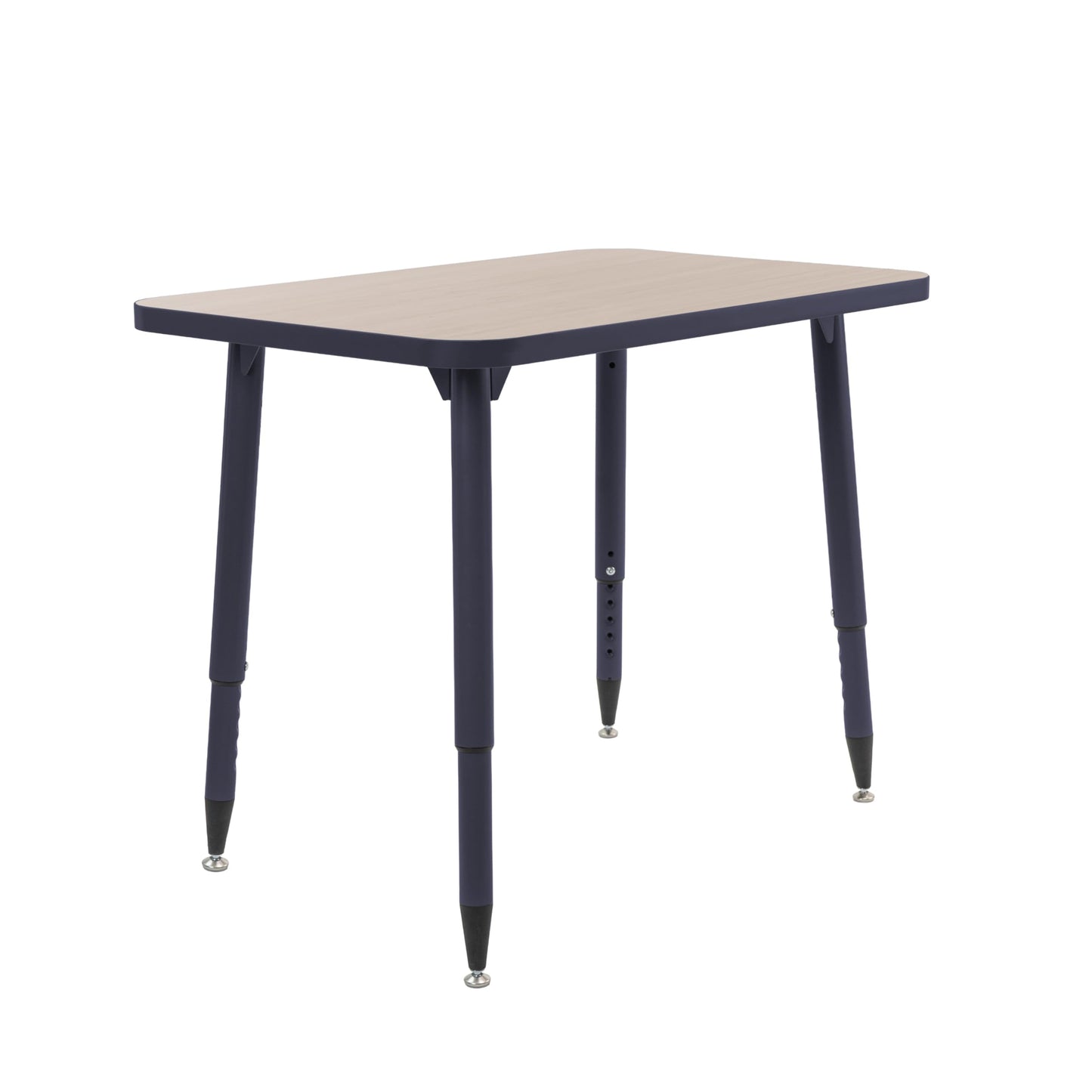 Adapte Commercial Classroom Activity Table - 24" x 36" Rectangle, ADA Compliant Tapered Legs with Glides & Casters, Adjustable Height 22-34" Wheelchair Accessible, School & Office Furniture