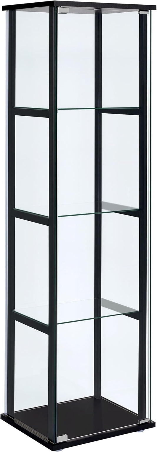 Coaster Home Furnishings Cyclamen 64-inch 5-Tier Clear Tempered Glass Curio