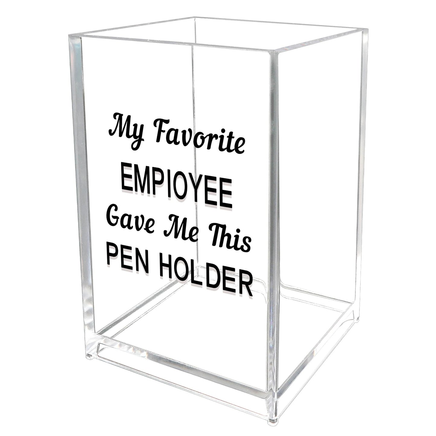 ZuEiiDop Boss Gifts for Women Men Christmas Valentines Day Birthday Appreciation Gift for Boss Lady Leader Supervisor Manager Director Bosses Day Gifts for Her Him Bosses Acrylic Pen Holder Pencil Cup