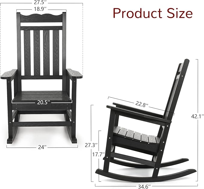 Stoog 3-Piece Oversized Rocking Chairs Set of 2
