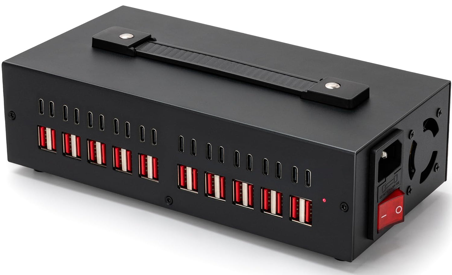 300W USB~c Charging Station, 40 Port (20 USB A & 20 USB~C Port) USB Charger Block, Fast Charging Station for Multiple Devices, Desktop Charger Compatible for iPhone, iPad, Tablets