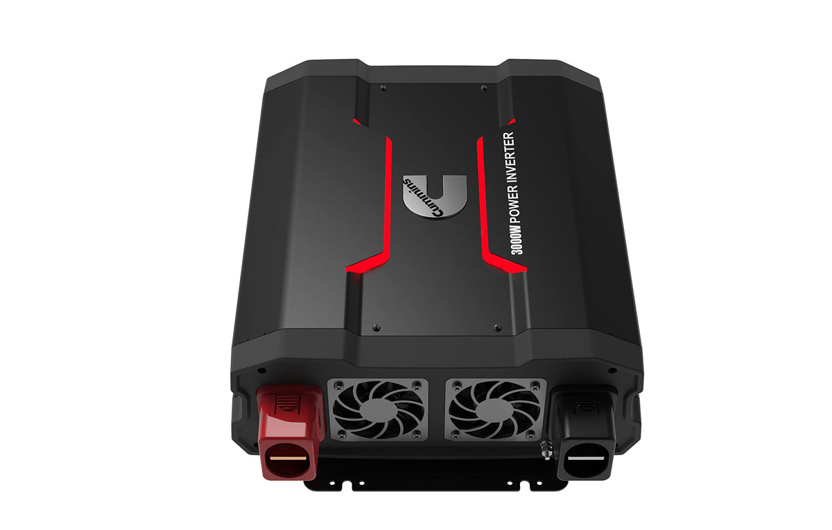 Cummins 3000 Watts Inverter Modified Sine Wave Truck Inverter 12 Volts to 110 Volts Four AC Outlets Two USB Ports (Plus Cable Kit)- CMN3000W - Inverters for Vehicles, Van Life, Camping