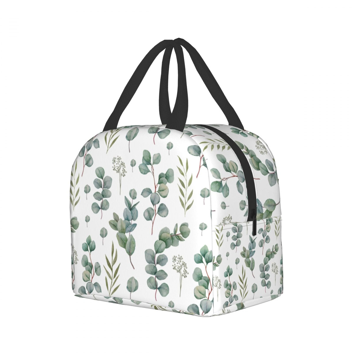 Giwawa Eucalyptus Leaves Lunch Bag Green Leaf Insulated Durable Handbag Portable Cooler Organizer Lunch Box for Work Office Travel Picnic
