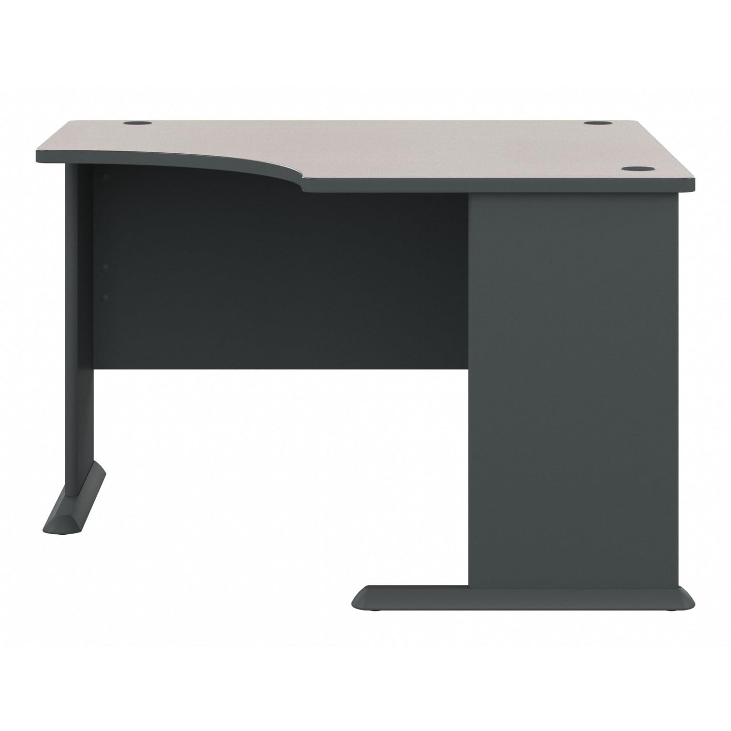 Bush Business Furniture Series A 48W Corner Desk in White Spectrum and Slate, Small Computer Table for Home or Professional Office